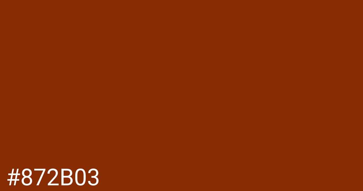 Hex color #872b03 graphic