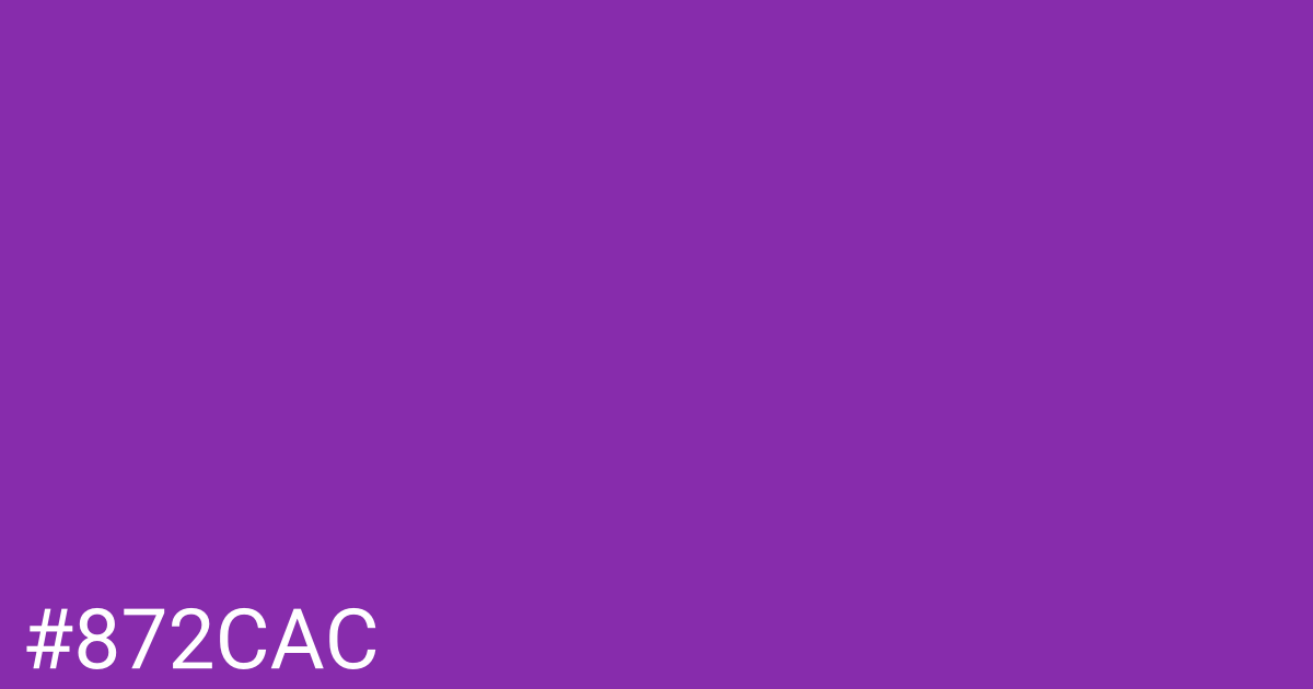 Hex color #872cac graphic