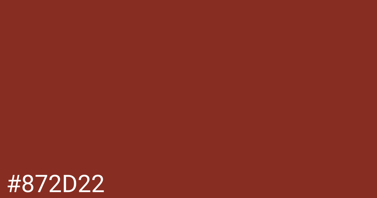 Hex color #872d22 graphic