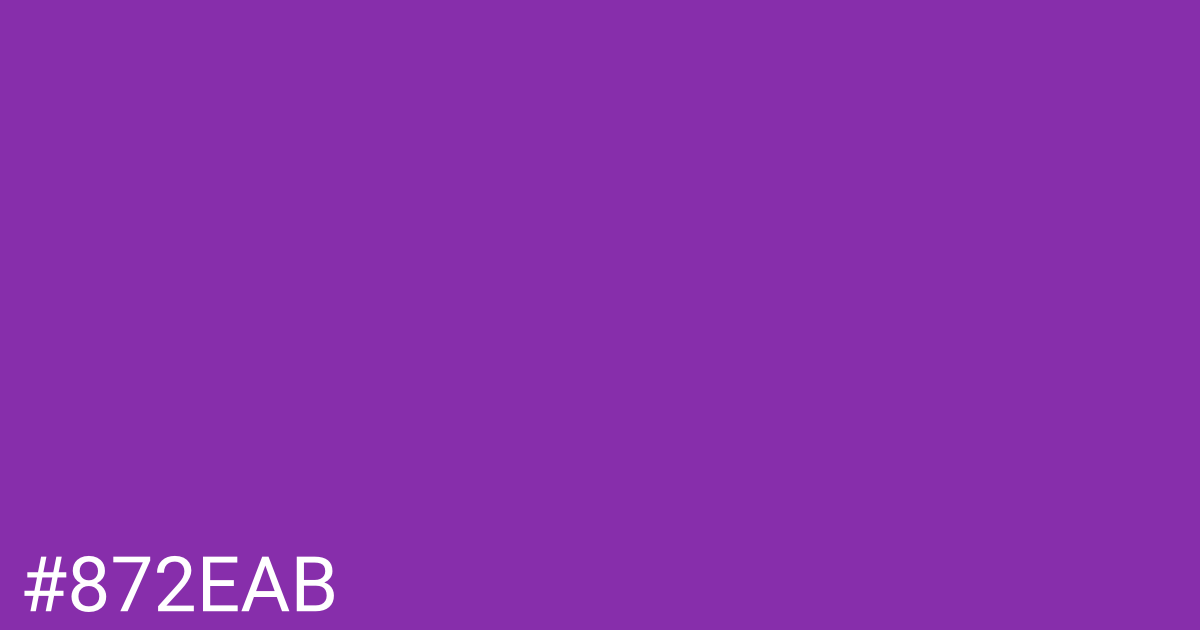 Hex color #872eab graphic
