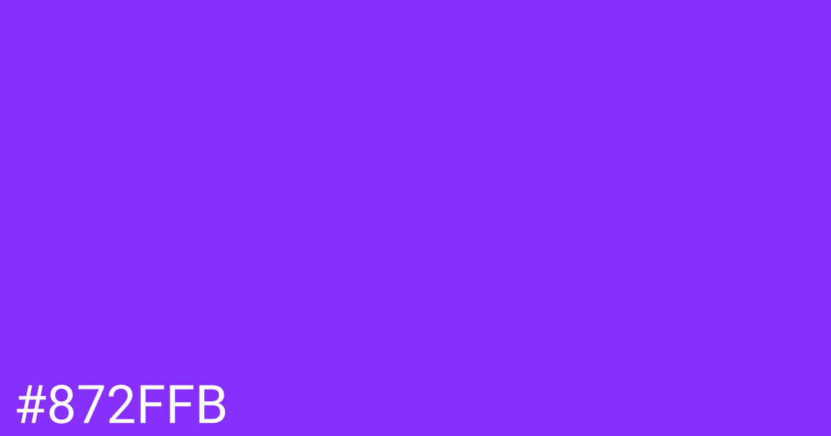 Hex color #872ffb graphic