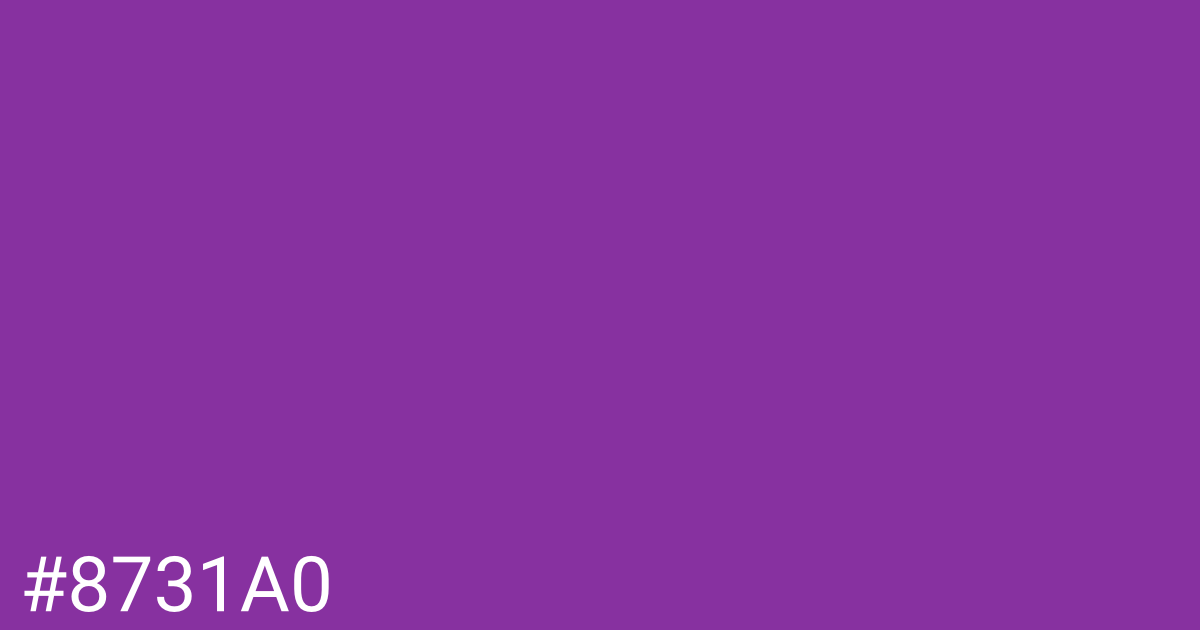 Hex color #8731a0 graphic