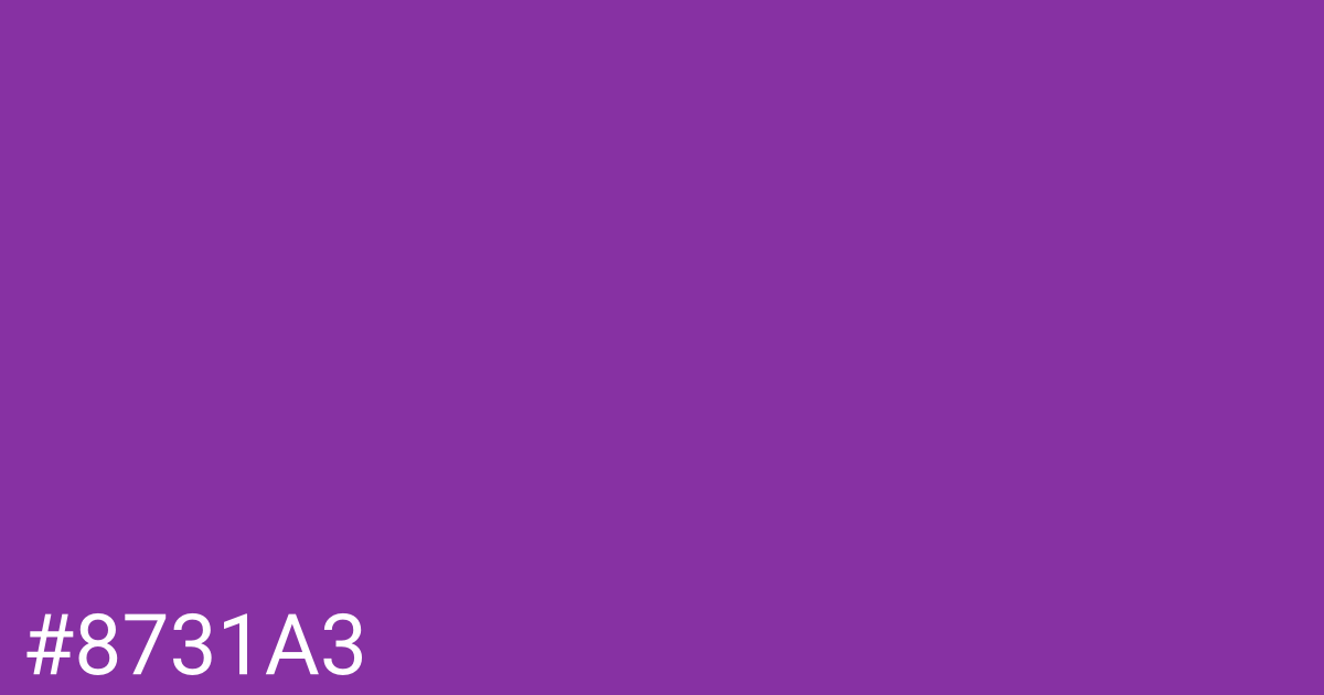 Hex color #8731a3 graphic