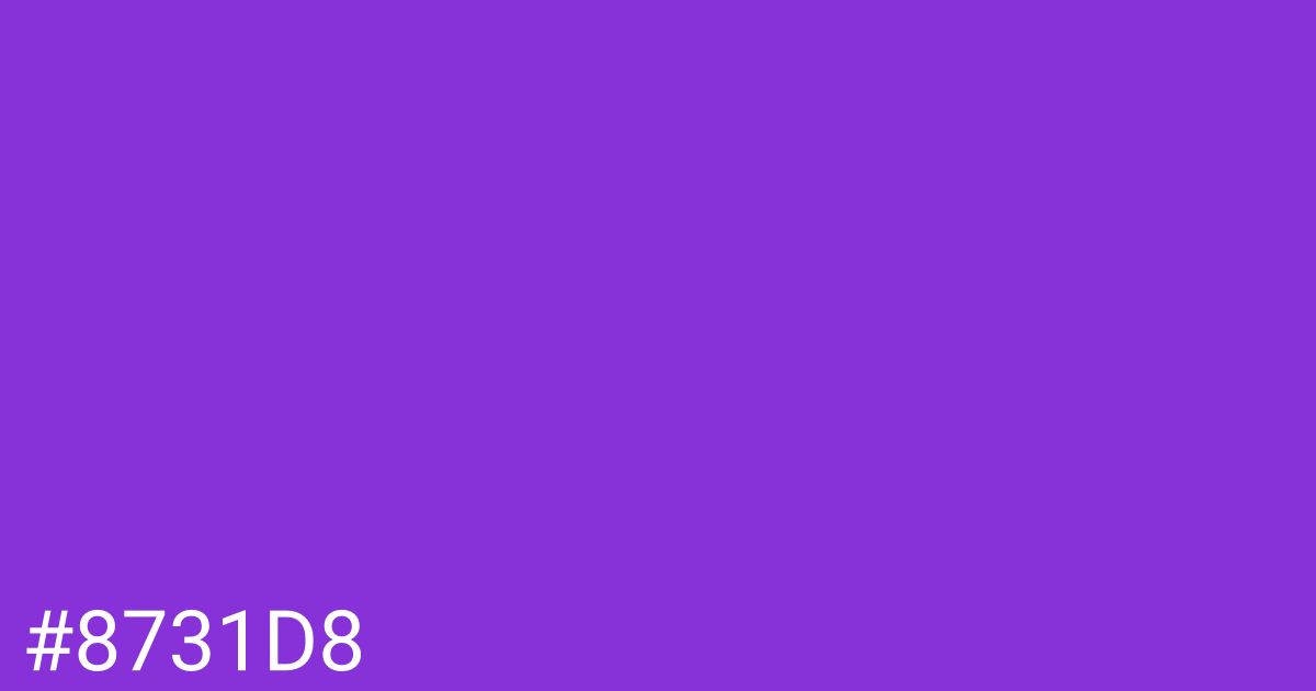 Hex color #8731d8 graphic