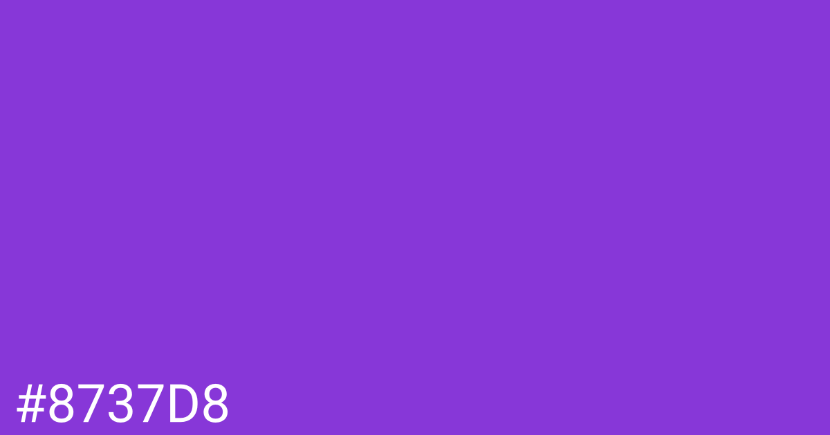 Hex color #8737d8 graphic
