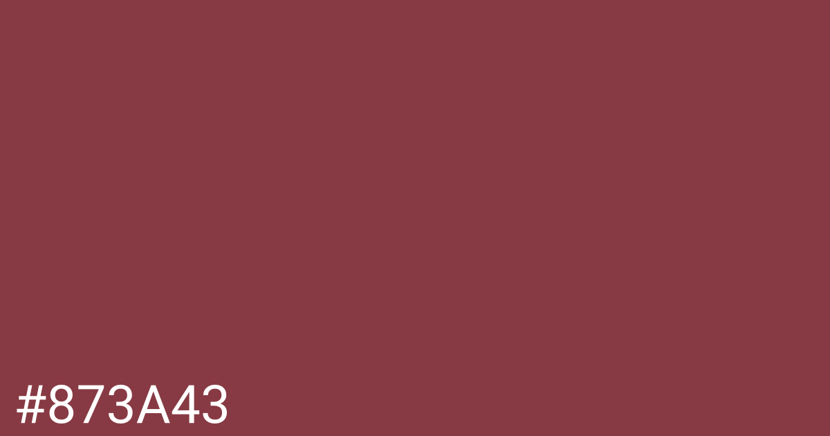 Hex color #873a43 graphic