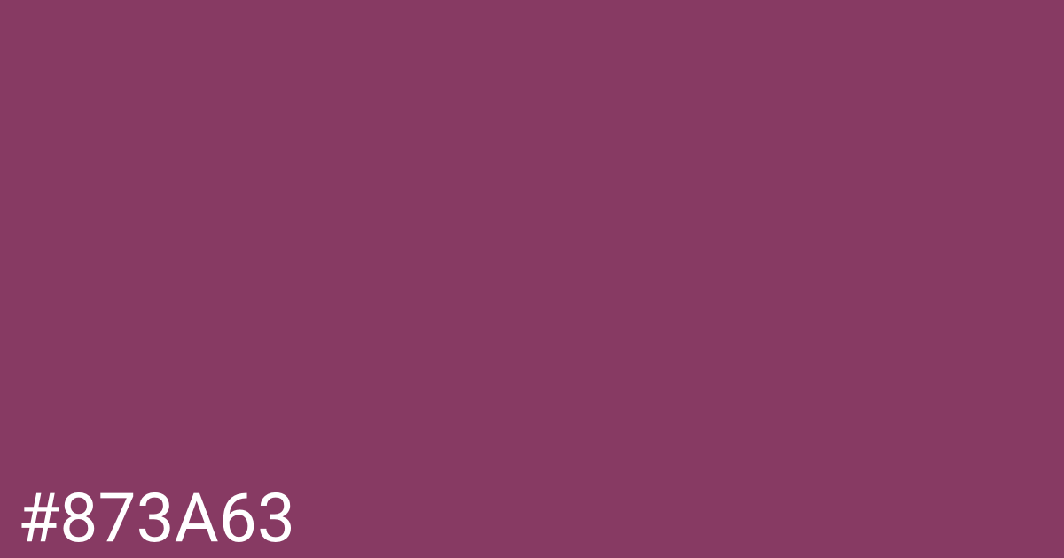 Hex color #873a63 graphic