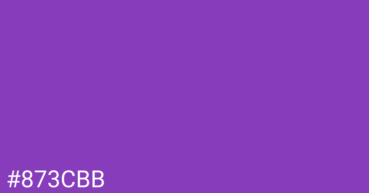 Hex color #873cbb graphic