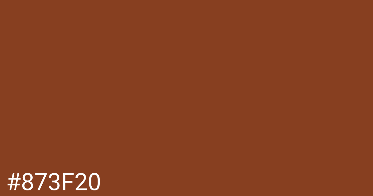 Hex color #873f20 graphic