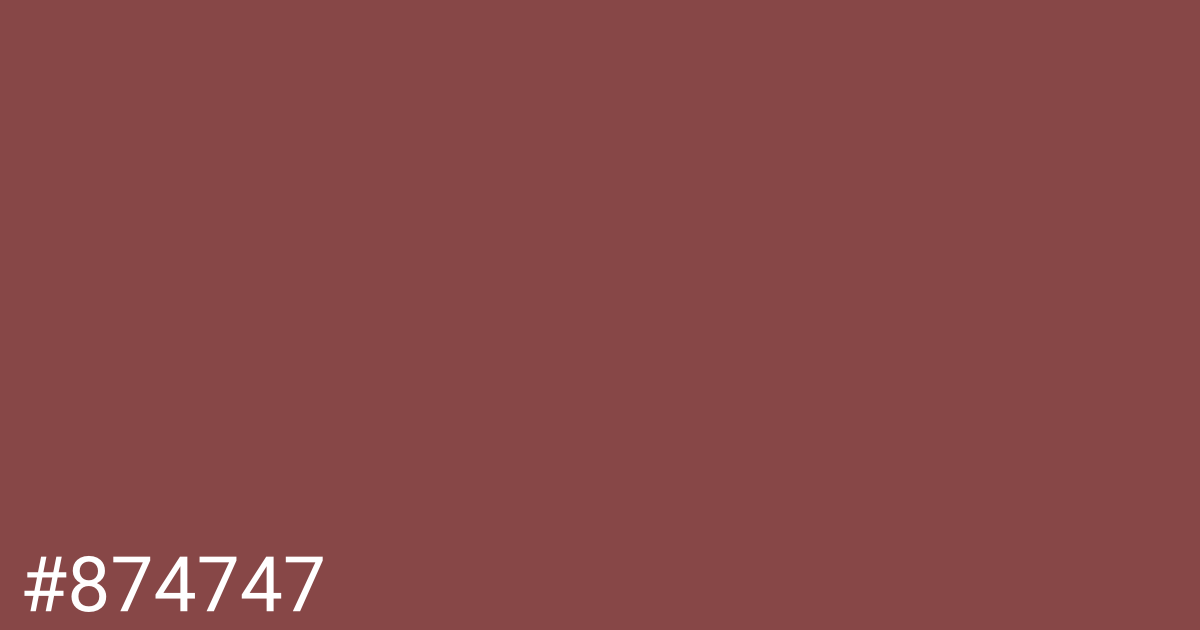 Hex color #874747 graphic