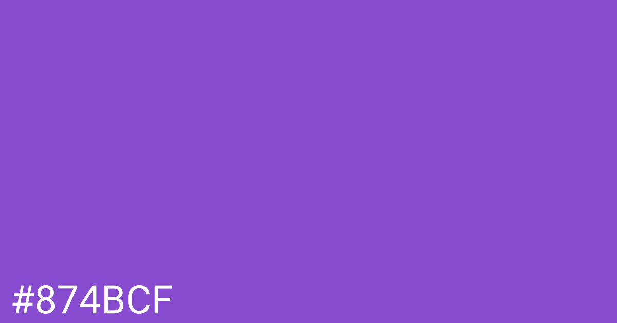 Hex color #874bcf graphic