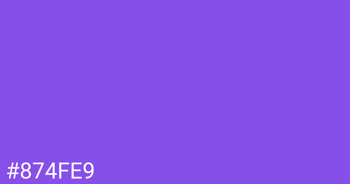 Hex color #874fe9 graphic