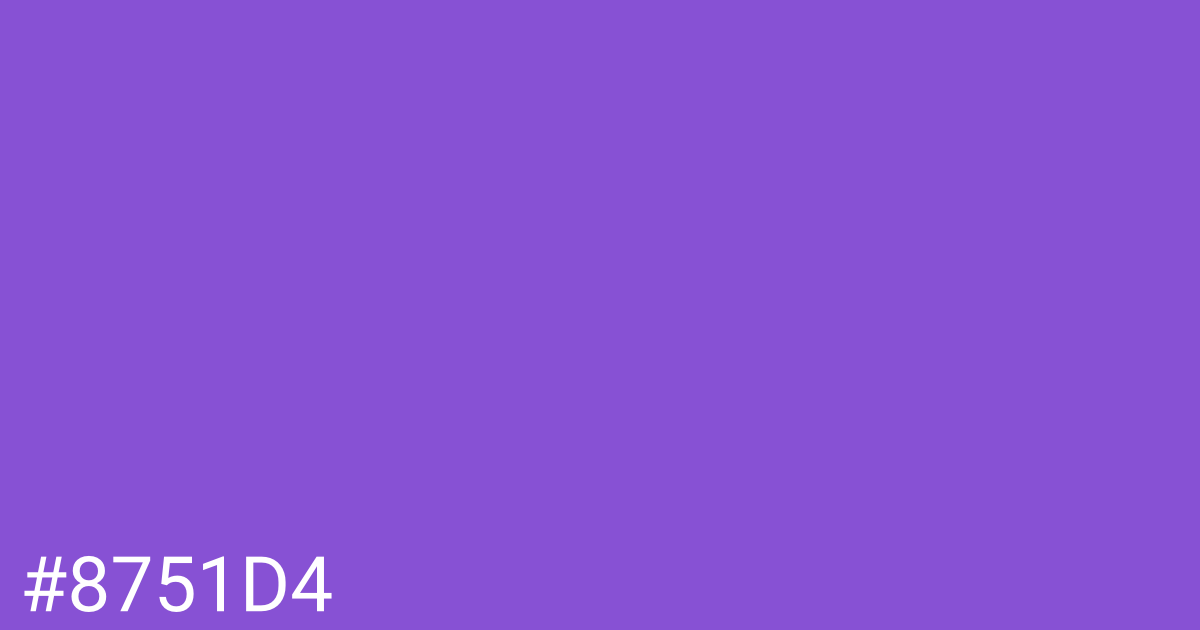 Hex color #8751d4 graphic