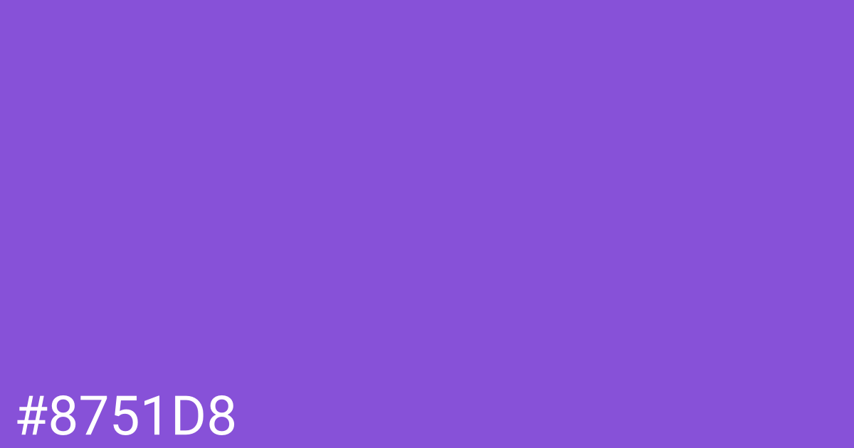 Hex color #8751d8 graphic