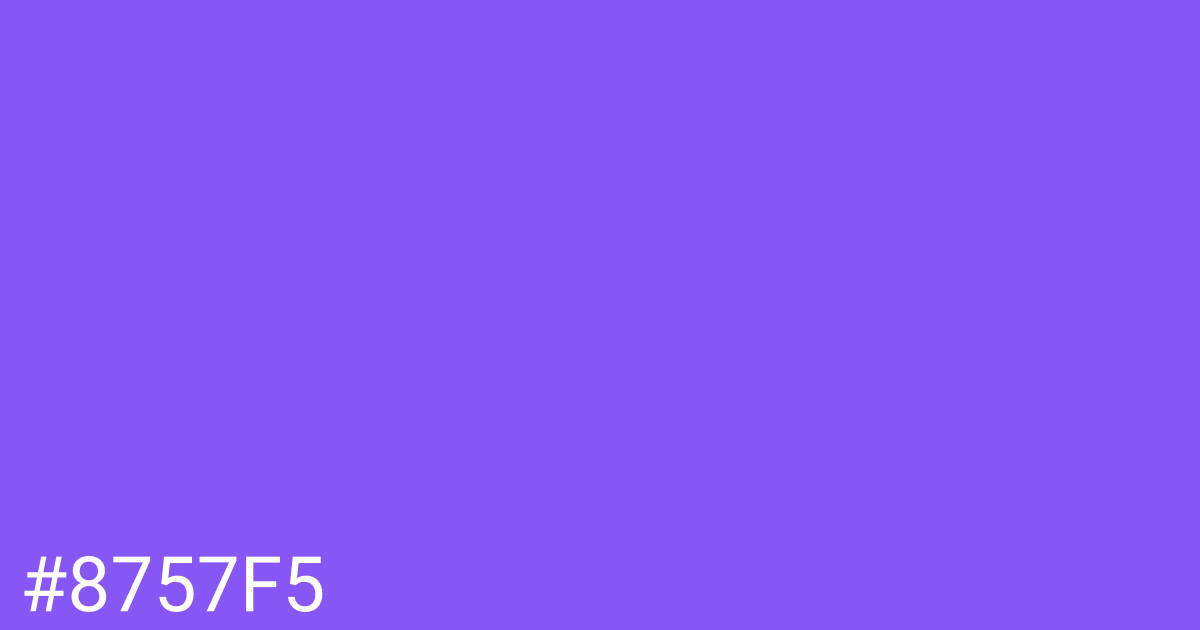 Hex color #8757f5 graphic