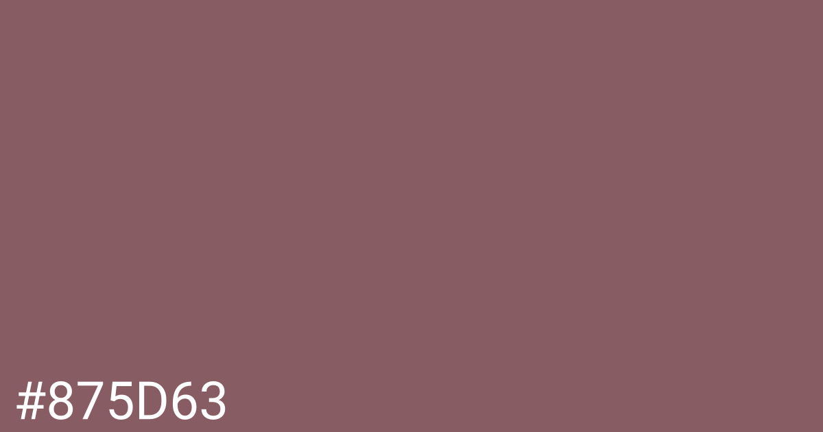 Hex color #875d63 graphic