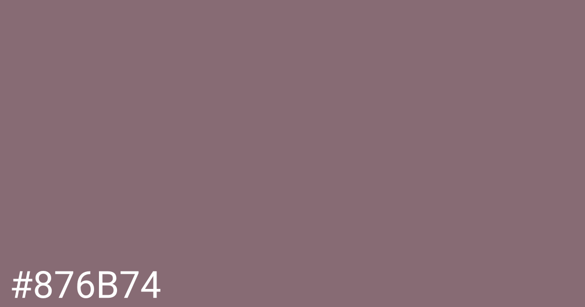 Hex color #876b74 graphic