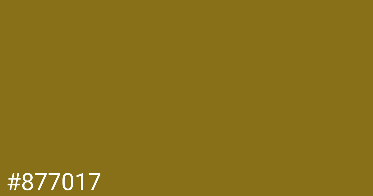Hex color #877017 graphic