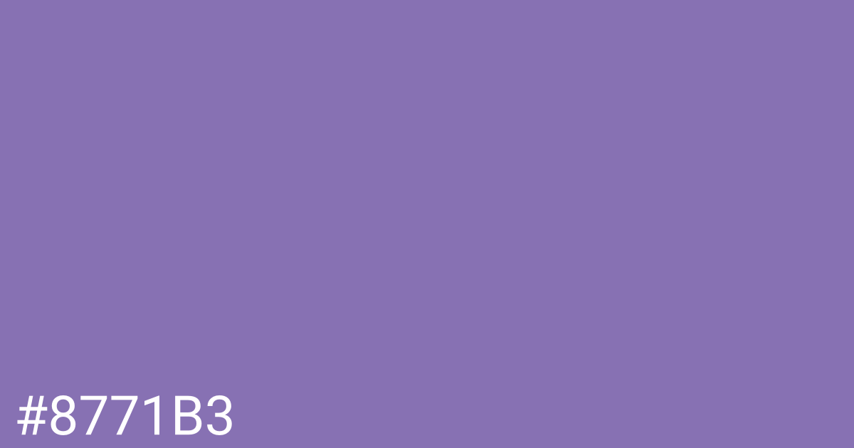 Hex color #8771b3 graphic