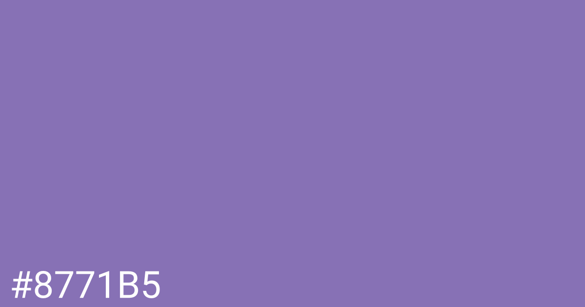 Hex color #8771b5 graphic