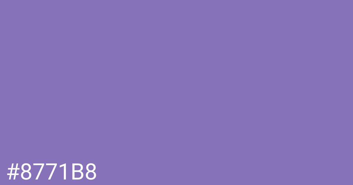 Hex color #8771b8 graphic