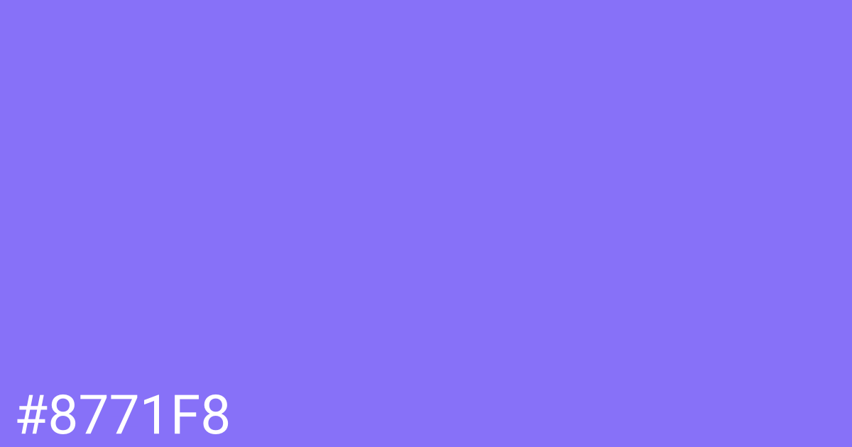 Hex color #8771f8 graphic