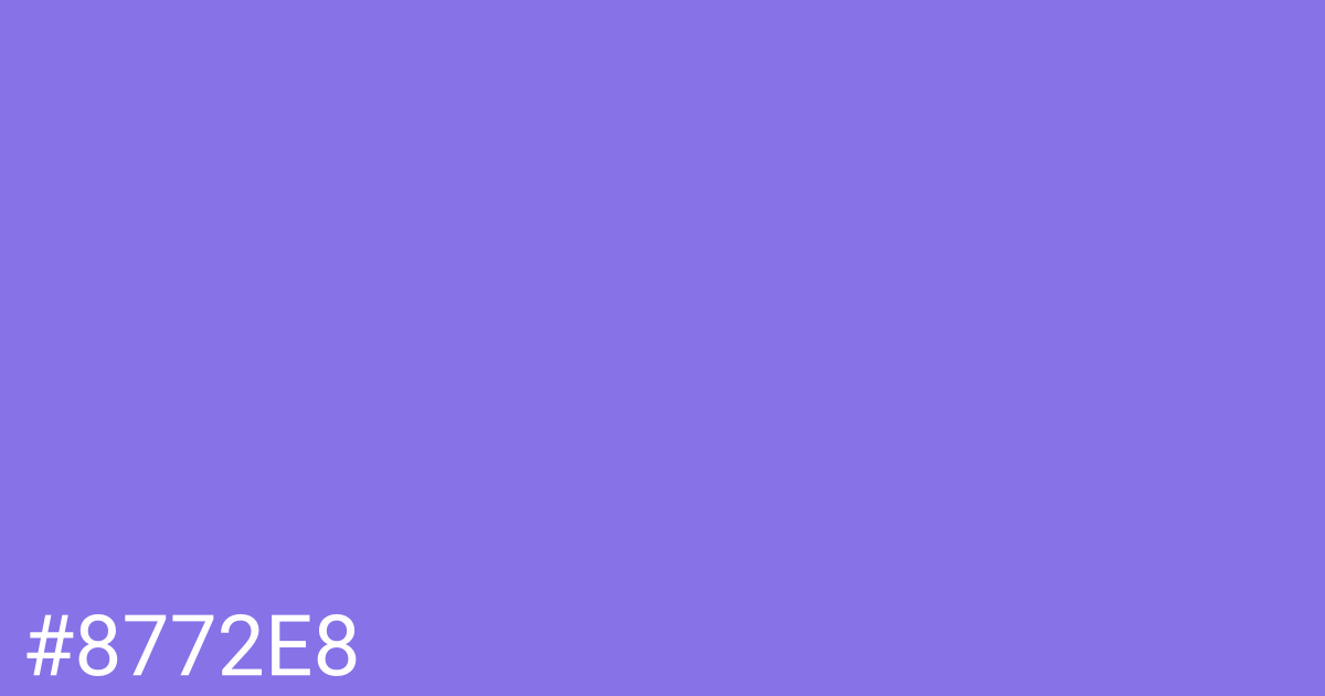 Hex color #8772e8 graphic