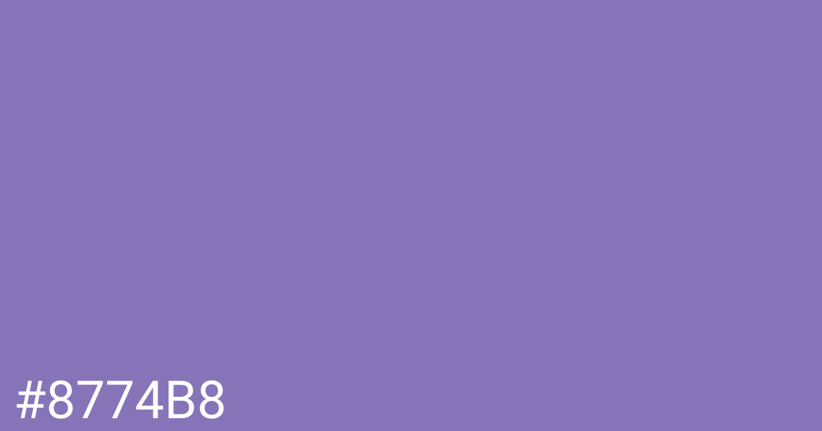 Hex color #8774b8 graphic