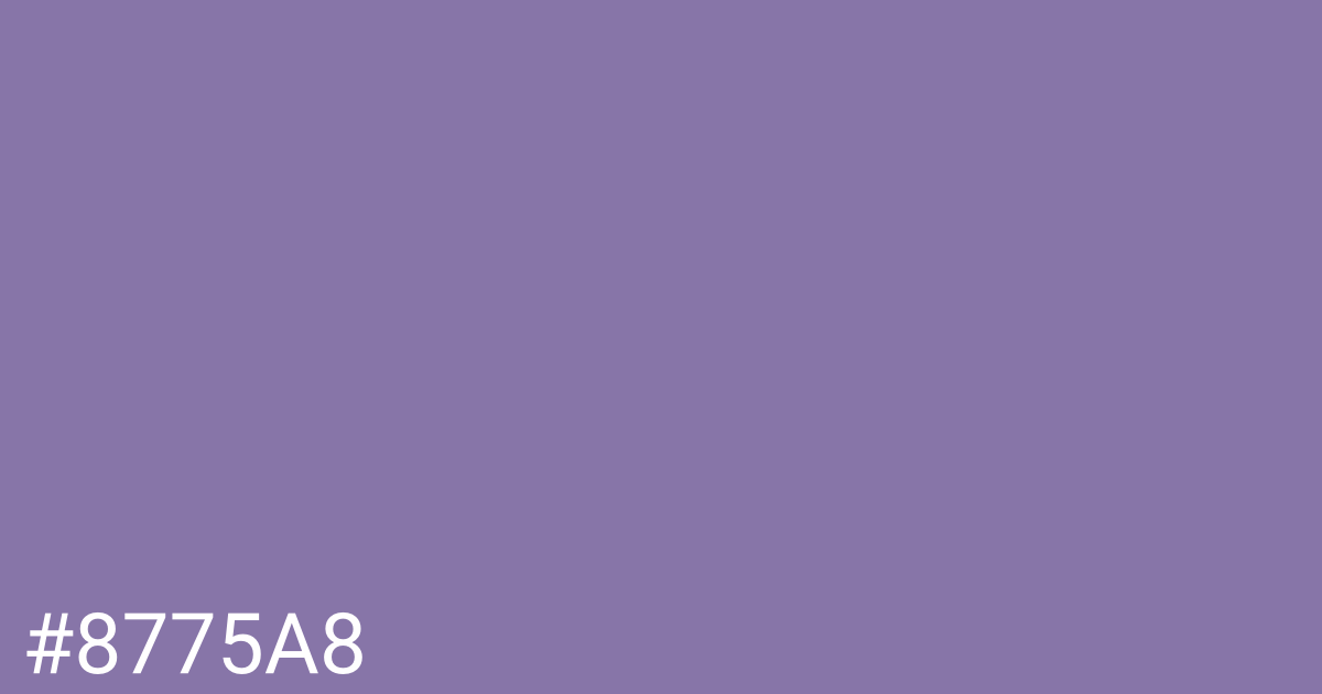 Hex color #8775a8 graphic