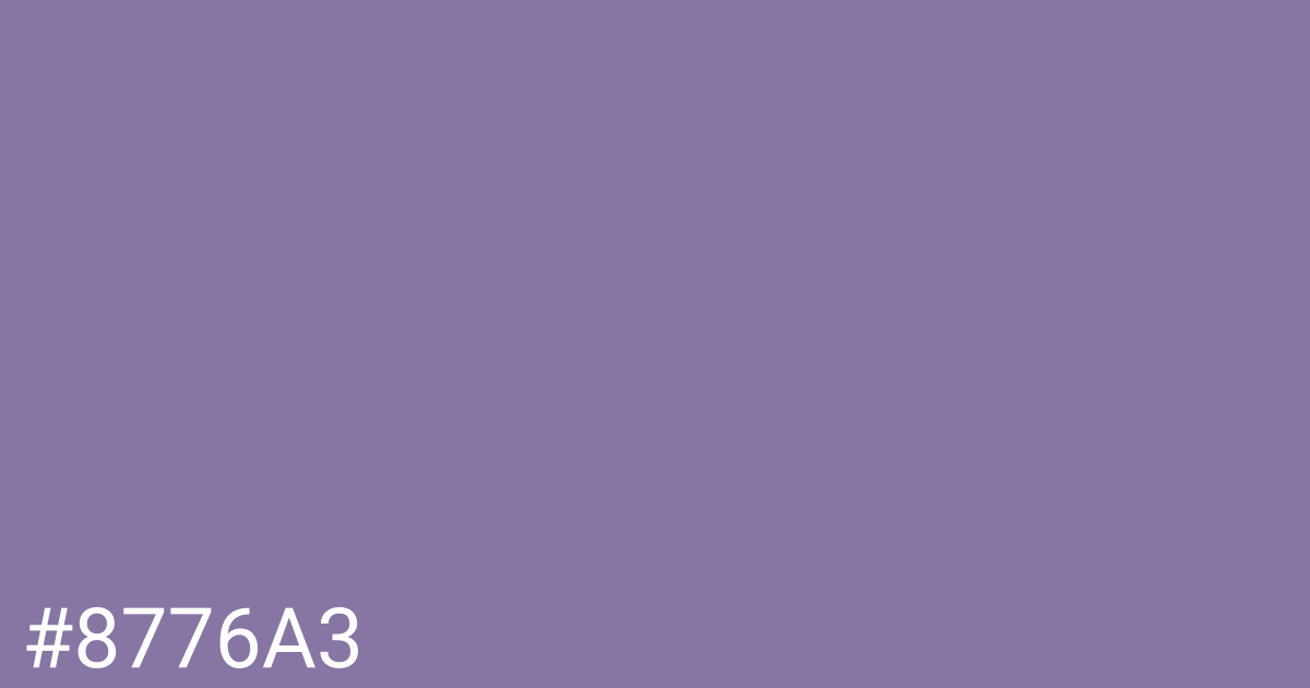 Hex color #8776a3 graphic