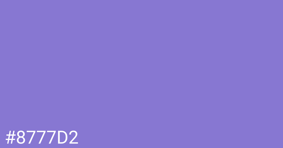 Hex color #8777d2 graphic