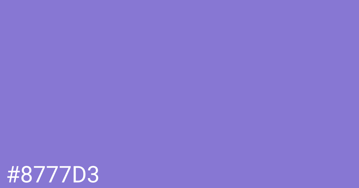 Hex color #8777d3 graphic