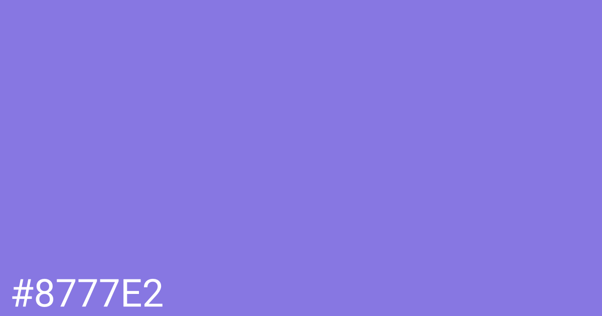 Hex color #8777e2 graphic