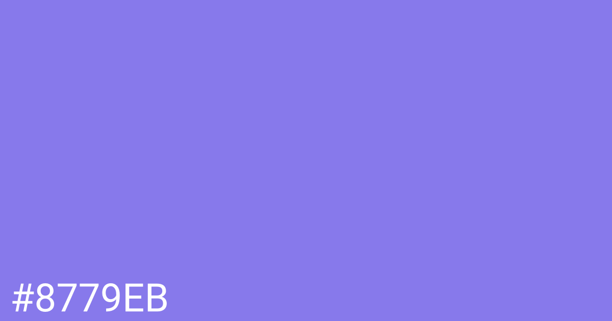 Hex color #8779eb graphic