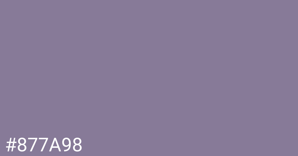 Hex color #877a98 graphic