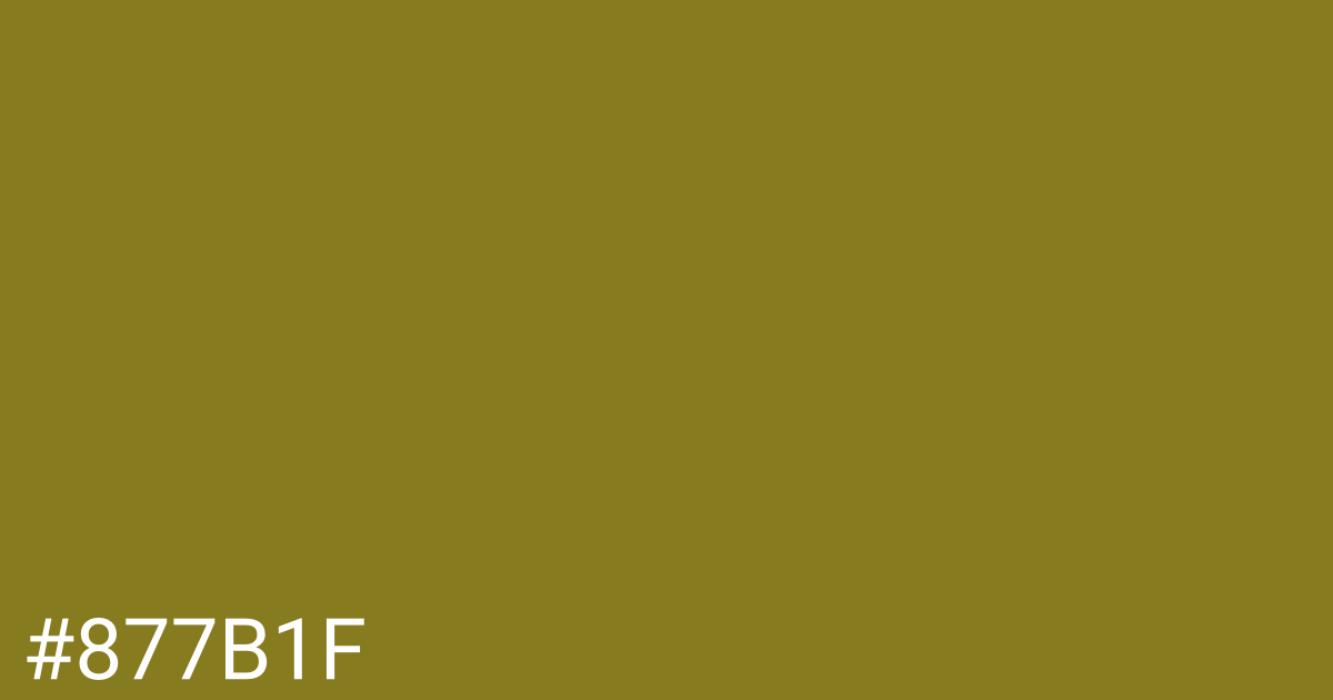 Hex color #877b1f graphic