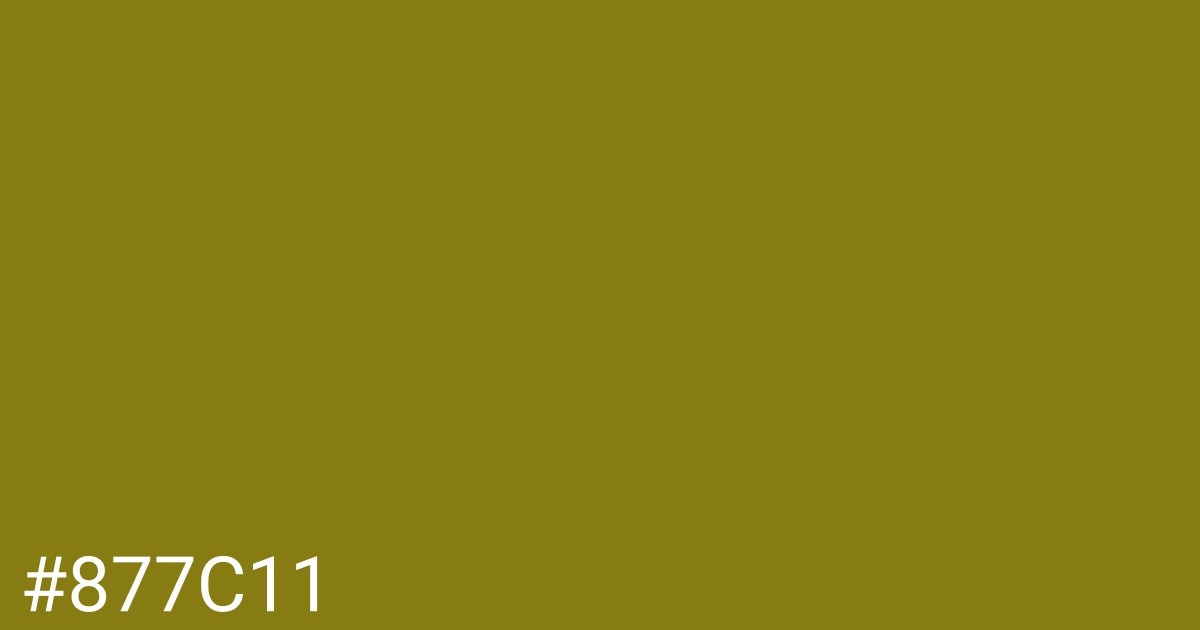 Hex color #877c11 graphic