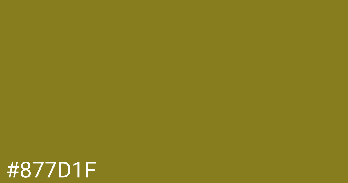 Hex color #877d1f graphic