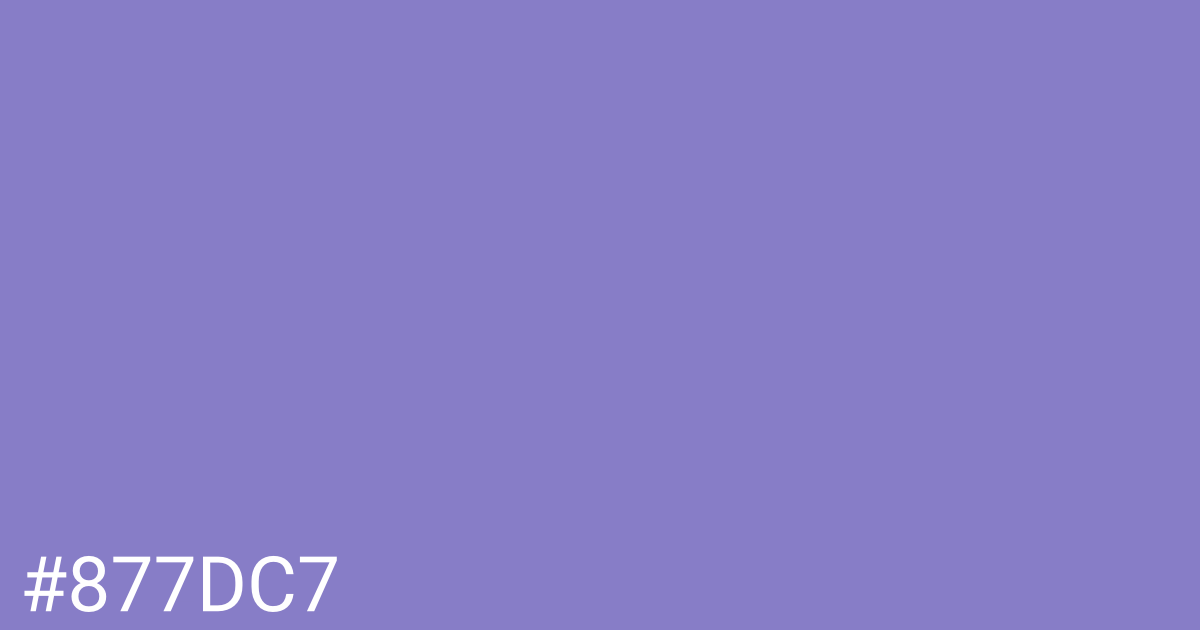 Hex color #877dc7 graphic