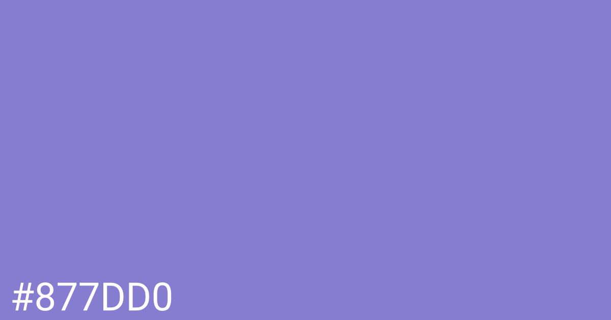 Hex color #877dd0 graphic