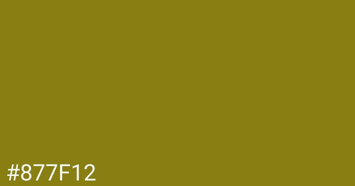 Hex color #877f12 graphic