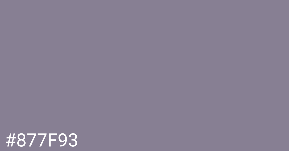 Hex color #877f93 graphic