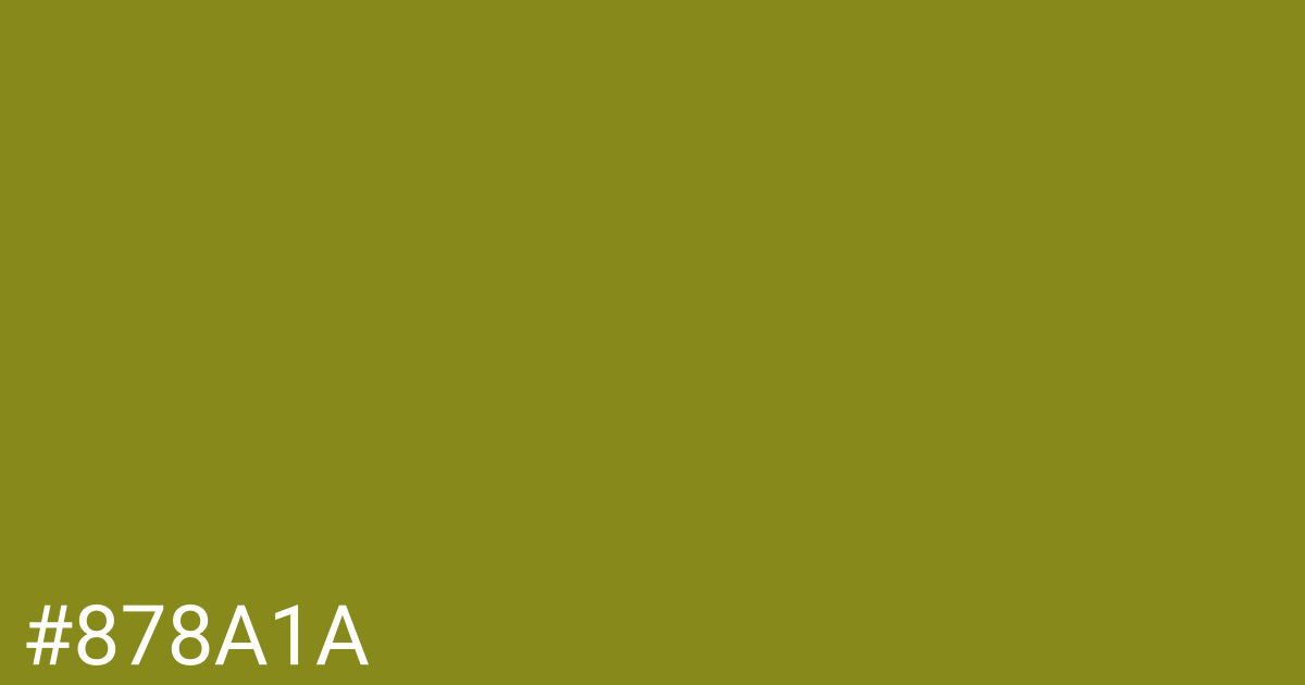 Hex color #878a1a graphic