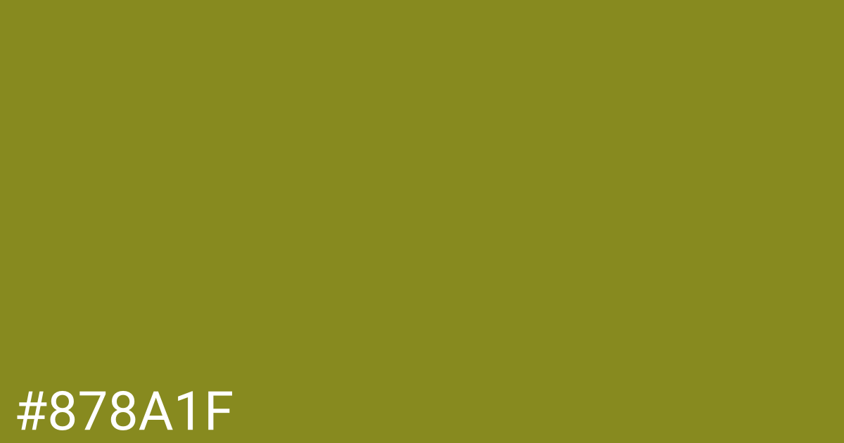 Hex color #878a1f graphic