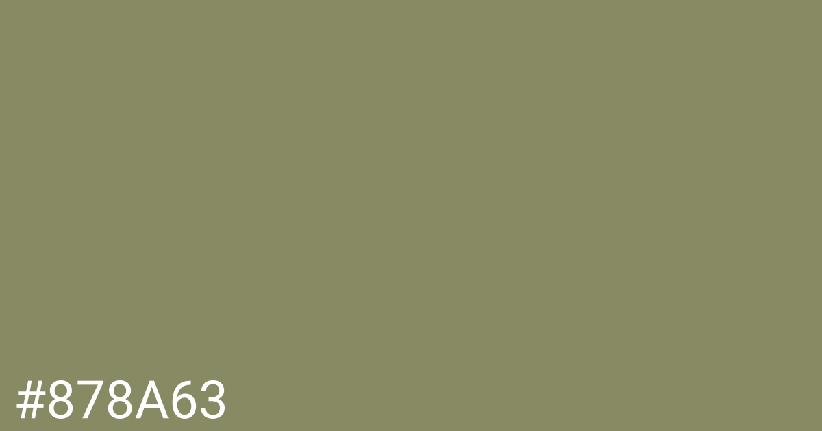 Hex color #878a63 graphic