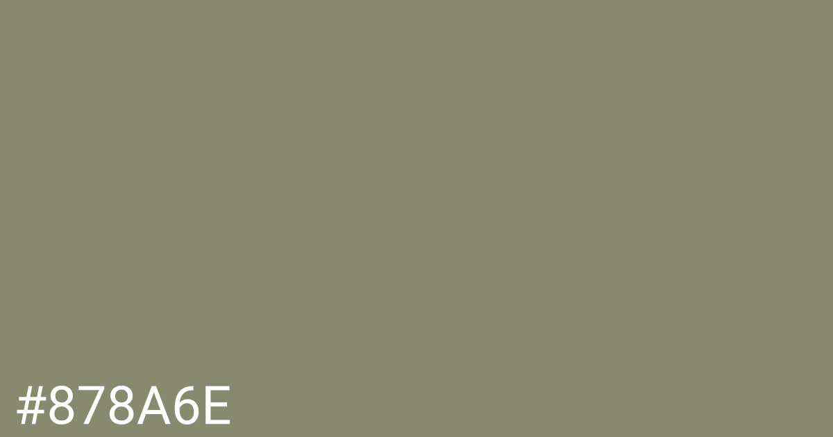 Hex color #878a6e graphic