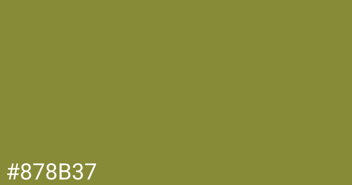 Hex color #878b37 graphic