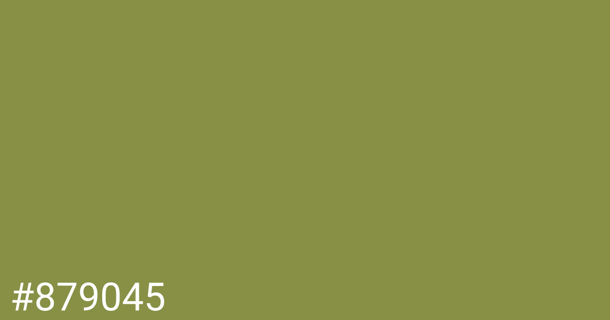 Hex color #879045 graphic