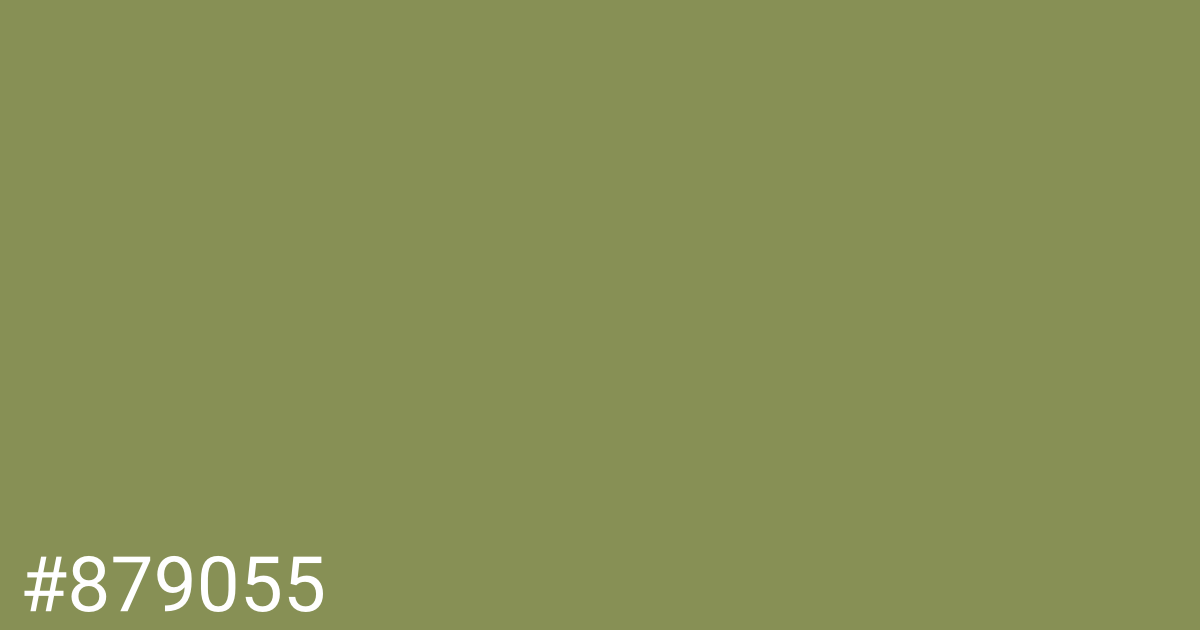 Hex color #879055 graphic