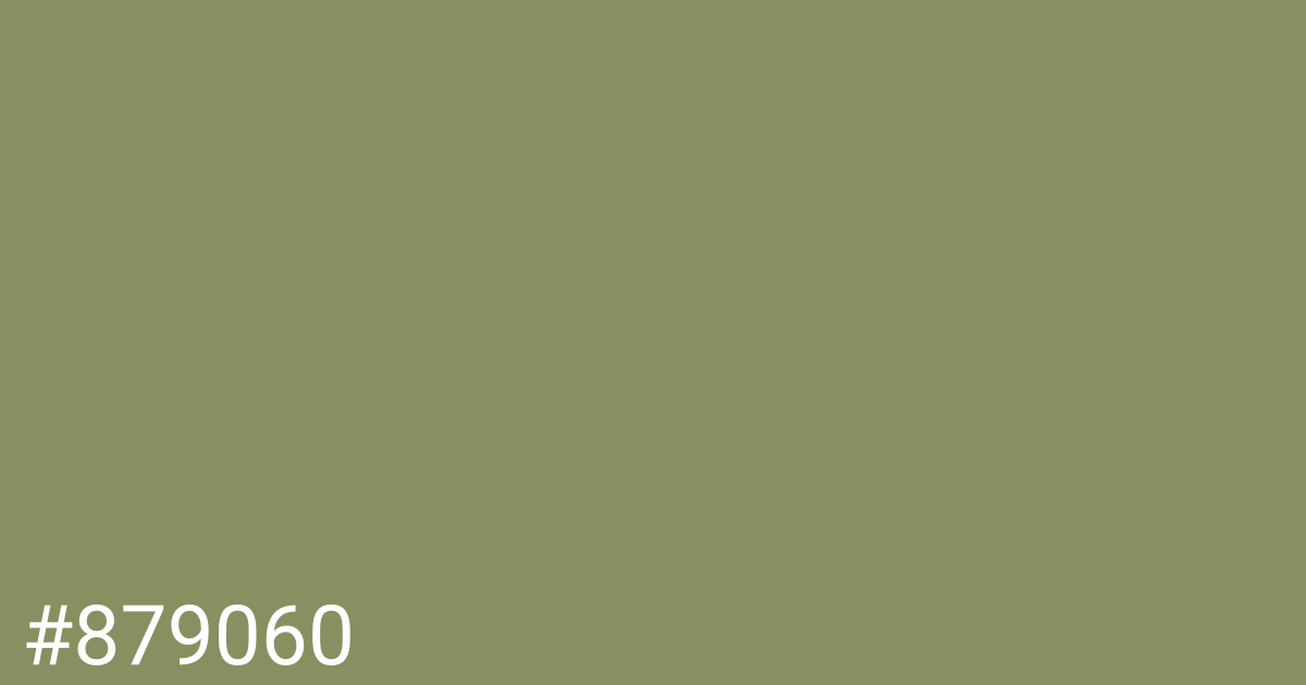 Hex color #879060 graphic